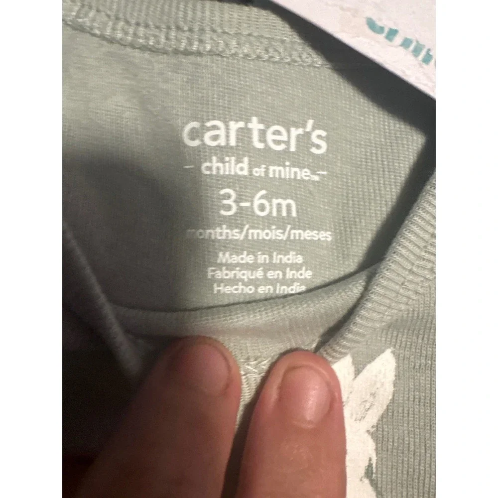 NWT Carters Child of Mine Baby Easter Outfit‎ Set 3-6M Green Bunny